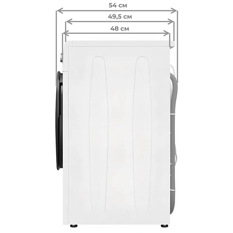 Стиральная машина с инвертором и паром MEFERI MFW091216WH ULTRA отдельностоящая белая, загрузка 9 кг