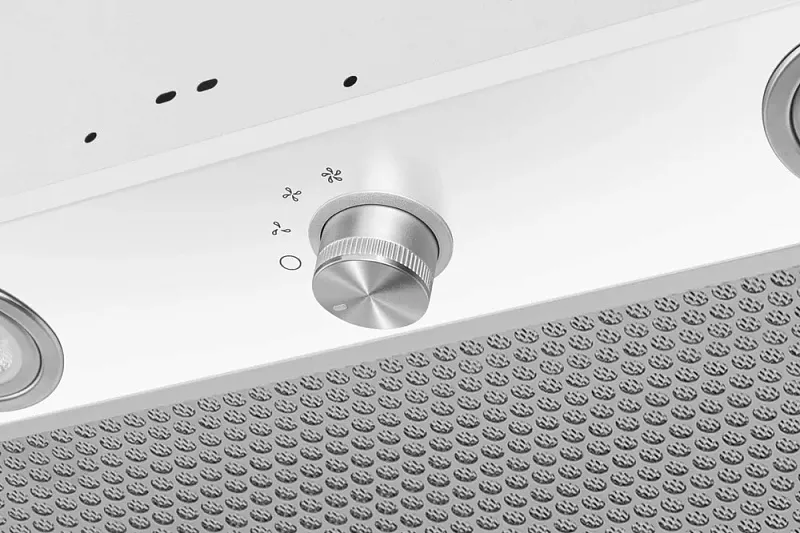 Вытяжка кухонная MEFERI INBOX52WH PUSH COMFORT, 52 см, встраиваемая, белая, производительность 950 м3/ч, 3 скорости, с утапливаемым переключателем, низкий уровень шума, режимы отвод и рециркуляция, гарантия 3 года