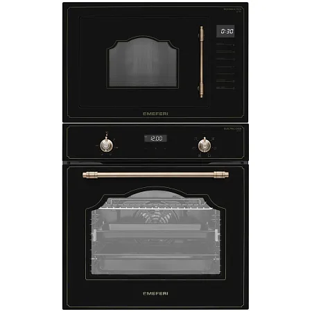 Комплект встраиваемой техники MEFERI 60см черный MS60BK77