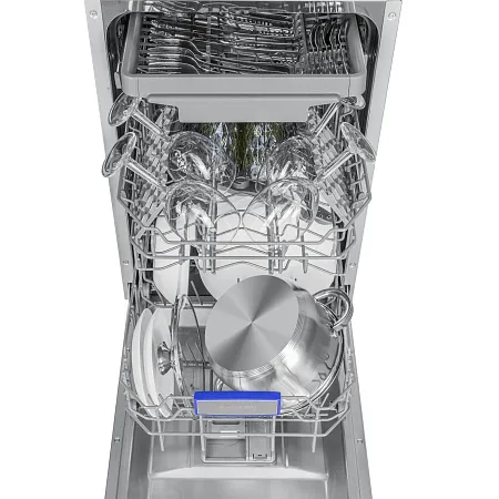 Посудомоечная машина узкая встраиваемая MEFERI MDW4563 POWER, 45 см, 10 комплектов посуды, 6 программ, защита от протечек, половинная загрузка, отсрочка, таймер Посудомоечная машина узкая встраиваемая MEFERI MDW4563 POWER, 45 см, 10 комплектов посуды, 6 программ, защита от протечек, половинная загрузка, отсрочка, таймер