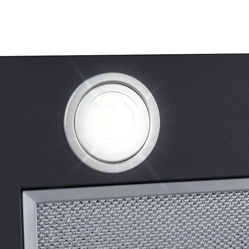 Вытяжка кухонная MEFERI INBOX60BK POWER, 60 см, встраиваемая, черная, производительность 900 м3/ч, 3 скорости, низкий уровень шума, режимы отвод и рециркуляция, гарантия 3 года