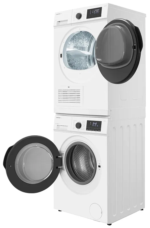 Колонна из стиральной и сушильной машин белая MEFERI MS10WH80 ULTRA