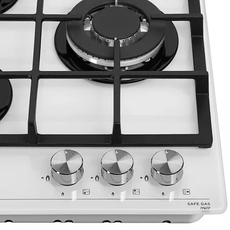 Варочная панель газовая MEFERI MGH453WH GLASS POWER Варочная панель газовая MEFERI MGH453WH GLASS POWER