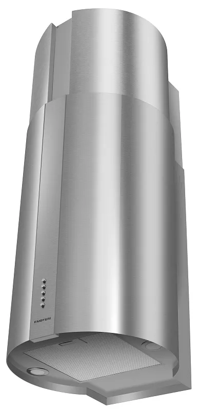 Вытяжка кухонная цилиндрическая настенная MEFERI TUBE40IX POWER, 40 см, серая, производительность 850 м3/ч, 3 скорости, низкий уровень шума, режимы отвод и рециркуляция, гарантия 3 года