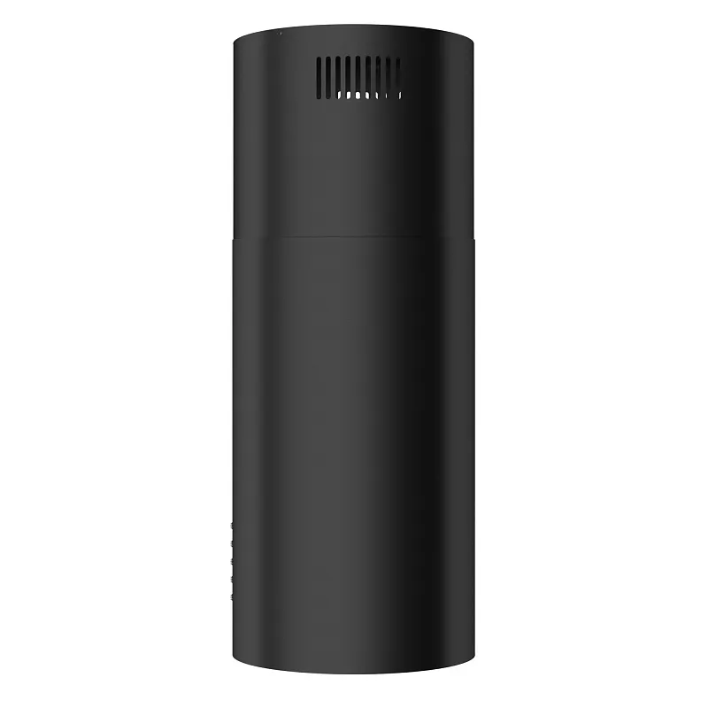 Вытяжка кухонная цилиндрическая островная MEFERI TUBE35BK ISLA ULTRA, 35 см, черная, производительность 1200 м3/ч, 3 скорости, низкий уровень шума, режимы отвод и рециркуляция, гарантия 3 года