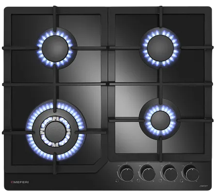 Варочная панель газовая MEFERI MGH604BK GLASS COMFORT