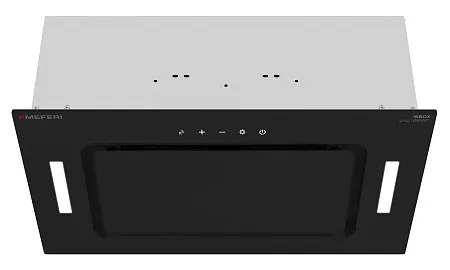 Вытяжка кухонная MEFERI INBOX52BK GLASS COMFORT, 52 см, встраиваемая, черная, стекло, производительность 950 м3/ч, 3 скорости, низкий уровень шума, режимы отвод и рециркуляция, пульт дистанционного управления, гарантия 3 года Вытяжка кухонная MEFERI INBOX52BK GLASS COMFORT, 52 см, встраиваемая, черная, стекло, производительность 950 м3/ч, 3 скорости, низкий уровень шума, режимы отвод и рециркуляция, пульт дистанционного управления, гарантия 3 года