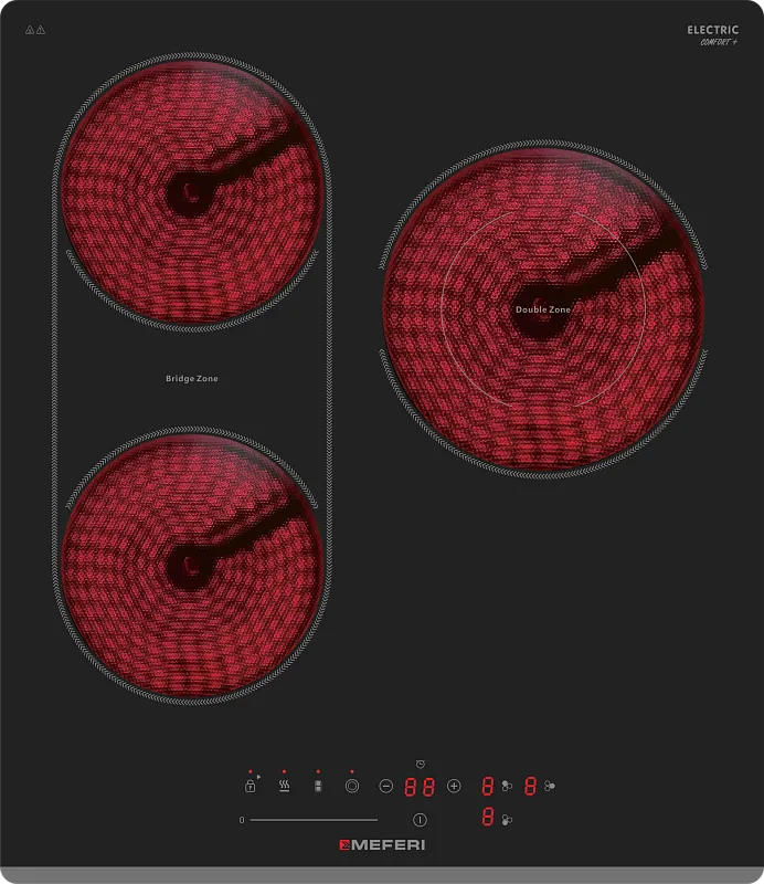 Фото varochnaya_panel_elektricheskaya_meh453bk_comfort_plus на сайте meferi-home.ru Варочная панель электрическая MEFERI MEH453BK COMFORT PLUS - изображение varochnaya_panel_elektricheskaya_meh453bk_comfort_plus