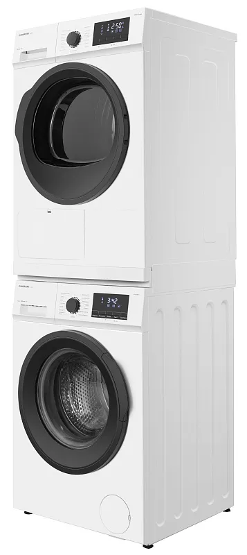 Колонна из стиральной и сушильной машин белая MEFERI MS10WH81 ULTRA