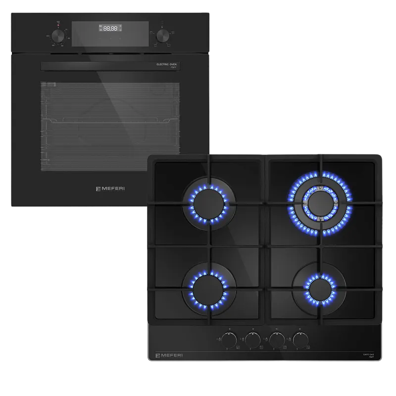 Комплект встраиваемой техники 60см черный MEFERI MS60BK01 - изображение komplekt_vstraivaemoy_tekhniki_meferi_60sm_chernyy_ms60bk01  