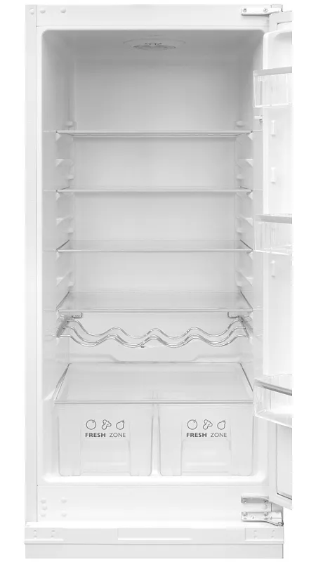 Холодильник встраиваемый MEFERI MBR177 LOW FROST LIGHT (модификация 2025), двухкамерный, двухдверный, перенавешиваемые двери, с зоной свежести