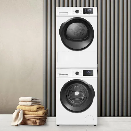 Колонна из стиральной и сушильной машин белая MEFERI MS10WH81 ULTRA Колонна из стиральной и сушильной машин белая MEFERI MS10WH81 ULTRA