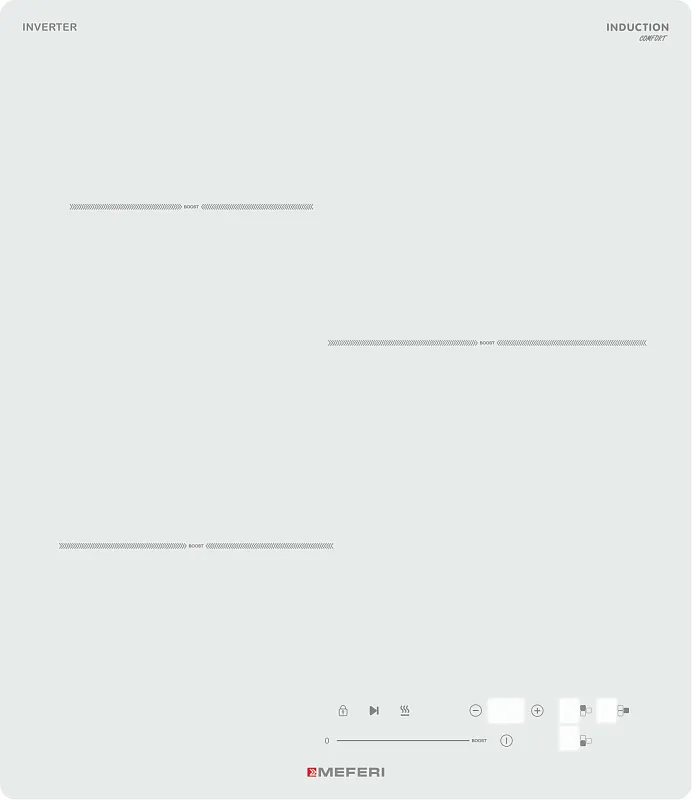 Варочная панель индукционная с инвертором MEFERI MIH453WH COMFORT
