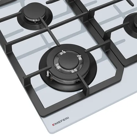Варочная панель газовая MEFERI MGH604WH GLASS COMFORT Варочная панель газовая MEFERI MGH604WH GLASS COMFORT