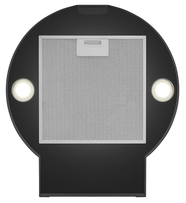 Вытяжка кухонная цилиндрическая настенная MEFERI TUBE40BK COMFORT PLUS, 40 см, черная, производительность 1200 м3/ч, 5 скоростей, низкий уровень шума, режимы отвод и рециркуляция, сенсорное управление, гарантия 3 года