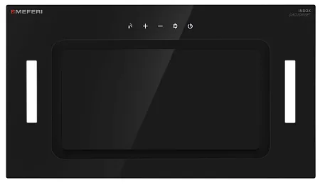 Вытяжка кухонная MEFERI INBOX52BK GLASS COMFORT, 52 см, встраиваемая, черная, стекло, производительность 950 м3/ч, 3 скорости, низкий уровень шума, режимы отвод и рециркуляция, пульт дистанционного управления, гарантия 3 года Вытяжка кухонная MEFERI INBOX52BK GLASS COMFORT, 52 см, встраиваемая, черная, стекло, производительность 950 м3/ч, 3 скорости, низкий уровень шума, режимы отвод и рециркуляция, пульт дистанционного управления, гарантия 3 года