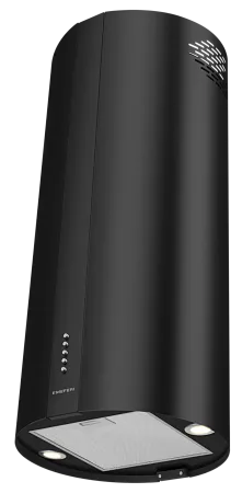 Вытяжка кухонная цилиндрическая островная MEFERI TUBE40BK ISLA POWER, 40 см, черная, производительность 850 м3/ч, 3 скорости, низкий уровень шума, режимы отвод и рециркуляция, гарантия 3 года