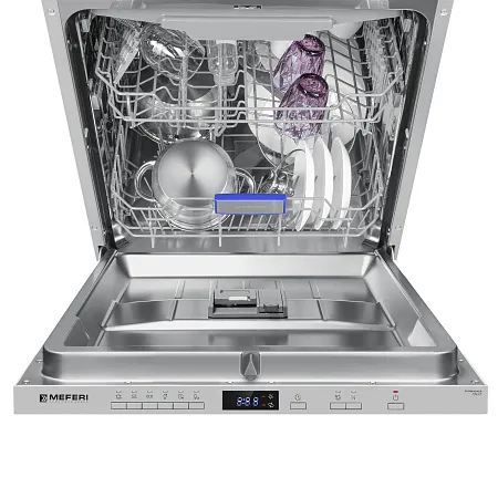 Посудомоечная машина встраиваемая MEFERI MDW6063 POWER, 60 см, напольная, 14 комплектов посуды, 6 программ, 3 корзины, половинная загрузка, отсрочка, таймер, защита от протечек Посудомоечная машина встраиваемая MEFERI MDW6063 POWER, 60 см, напольная, 14 комплектов посуды, 6 программ, 3 корзины, половинная загрузка, отсрочка, таймер, защита от протечек