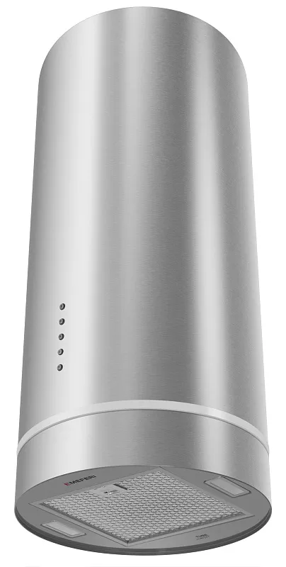 Вытяжка кухонная цилиндрическая настенная MEFERI TUBE35IX COMFORT, 35 см, серая, производительность 1200 м3/ч, 3 скорости, низкий уровень шума, режимы отвод и рециркуляция, гарантия 3 года