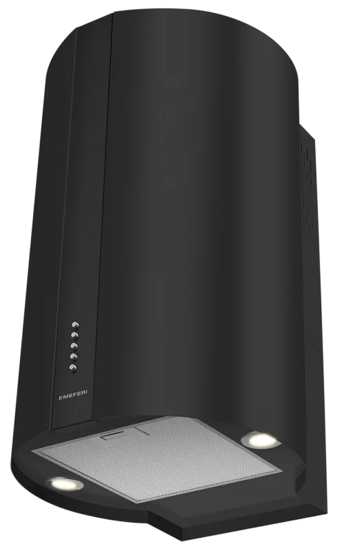 Фото vytyazhka_tsilindricheskaya_pristennaya_tube40bk_power на сайте meferi-home.ru Вытяжка кухонная цилиндрическая настенная MEFERI TUBE40BK POWER, 40 см, черная, производительность 850 м3/ч, 3 скорости, низкий уровень шума, режимы отвод и рециркуляция, гарантия 3 года - изображение vytyazhka_tsilindricheskaya_pristennaya_tube40bk_power
