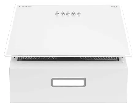 Вытяжка кухонная MEFERI AIRBOX45WH LIGHT, 45 см, наклонная, белая, стекло, производительность 650 м3/ч, 3 скорости, низкий уровень шума, режимы отвод и рециркуляция, гарантия 3 года Вытяжка кухонная MEFERI AIRBOX45WH LIGHT, 45 см, наклонная, белая, стекло, производительность 650 м3/ч, 3 скорости, низкий уровень шума, режимы отвод и рециркуляция, гарантия 3 года