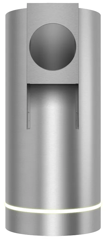 Вытяжка кухонная цилиндрическая настенная MEFERI TUBE35IX COMFORT, 35 см, серая, производительность 1200 м3/ч, 3 скорости, низкий уровень шума, режимы отвод и рециркуляция, гарантия 3 года