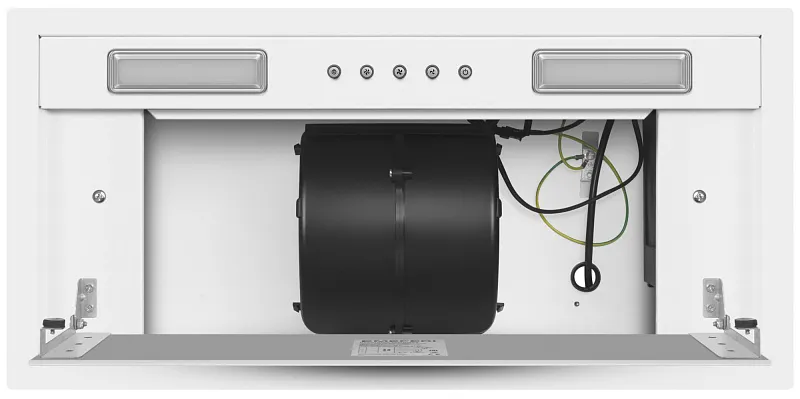 Вытяжка кухонная MEFERI INBOX60WH COMFORT PLUS, 60 см, встраиваемая, белая, производительность 1200 м3/ч, 3 скорости, низкий уровень шума, режимы отвод и рециркуляция, гарантия 3 года