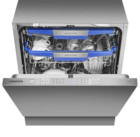 Посудомоечная машина встраиваемая с инвертором MEFERI MDW6083 COMFORT PLUS, 60 см, 14 комплектов посуды, с автооткрыванием, с аквастопом, луч на полу, внутренняя подсветка, половинная загрузка, отсрочка Посудомоечная машина встраиваемая с инвертором MEFERI MDW6083 COMFORT PLUS, 60 см, 14 комплектов посуды, с автооткрыванием, с аквастопом, луч на полу, внутренняя подсветка, половинная загрузка, отсрочка